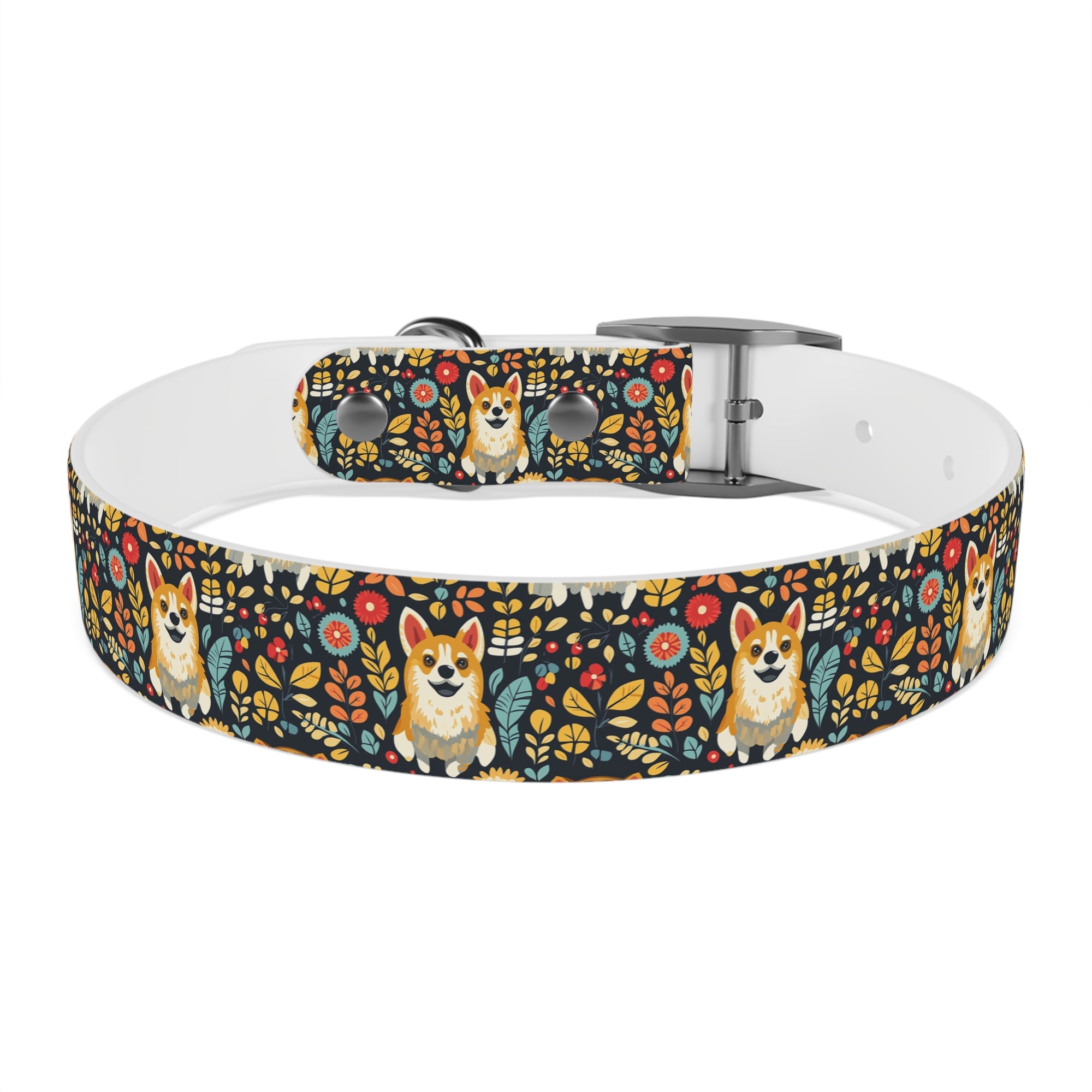 Corgi Rainbow Vine Dream Dog Collar