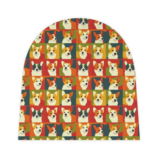 Corgi Chic Popart Pup Baby Beanie