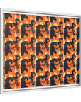 Rottweiler Chic Pawsitivity Matte Canvas, Framed