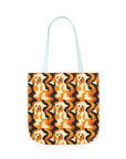 Golden Woof Abstract Glamour Canvas Tote Bag