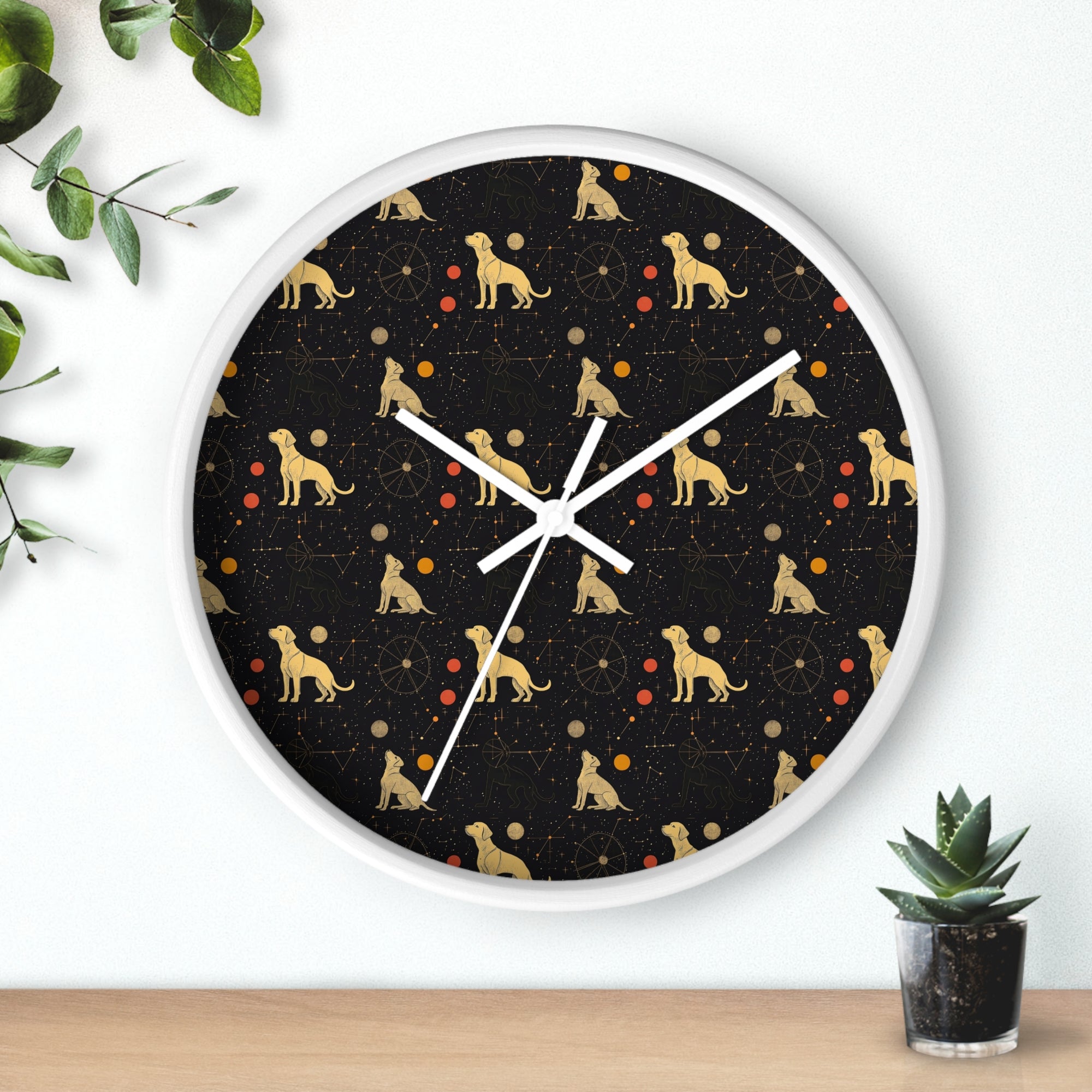 Heavenly Husky Hues Wall Clock