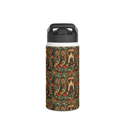 Labrador Lush Pooch Tapestry Stainless Steel Water Bottle