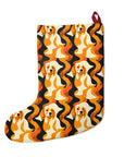 Golden Woof Abstract Glamour Christmas Stockings