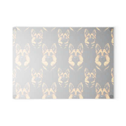 Majestic Hound Couture: German Shepherd LuxeBlend Glass Cutting Board