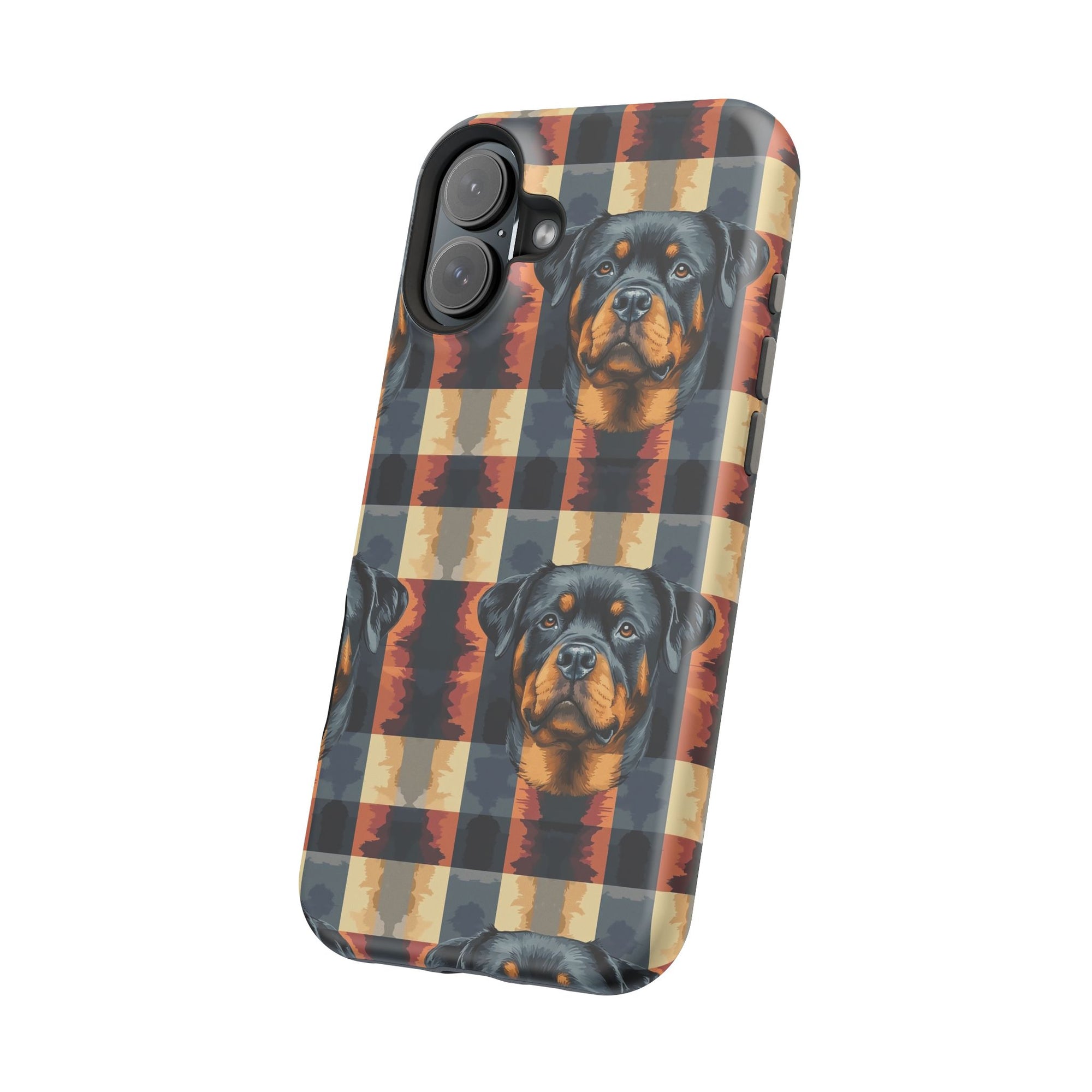 Pawsome Rottweiler Royalty Plaid Magnetic Tough Cases