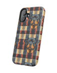 Pawsome Rottweiler Royalty Plaid Magnetic Tough Cases