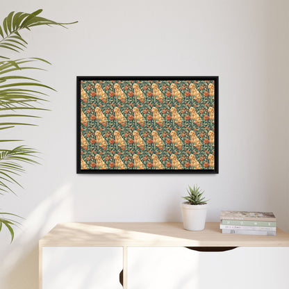 Blooming Goldie Glam Matte Canvas, Framed