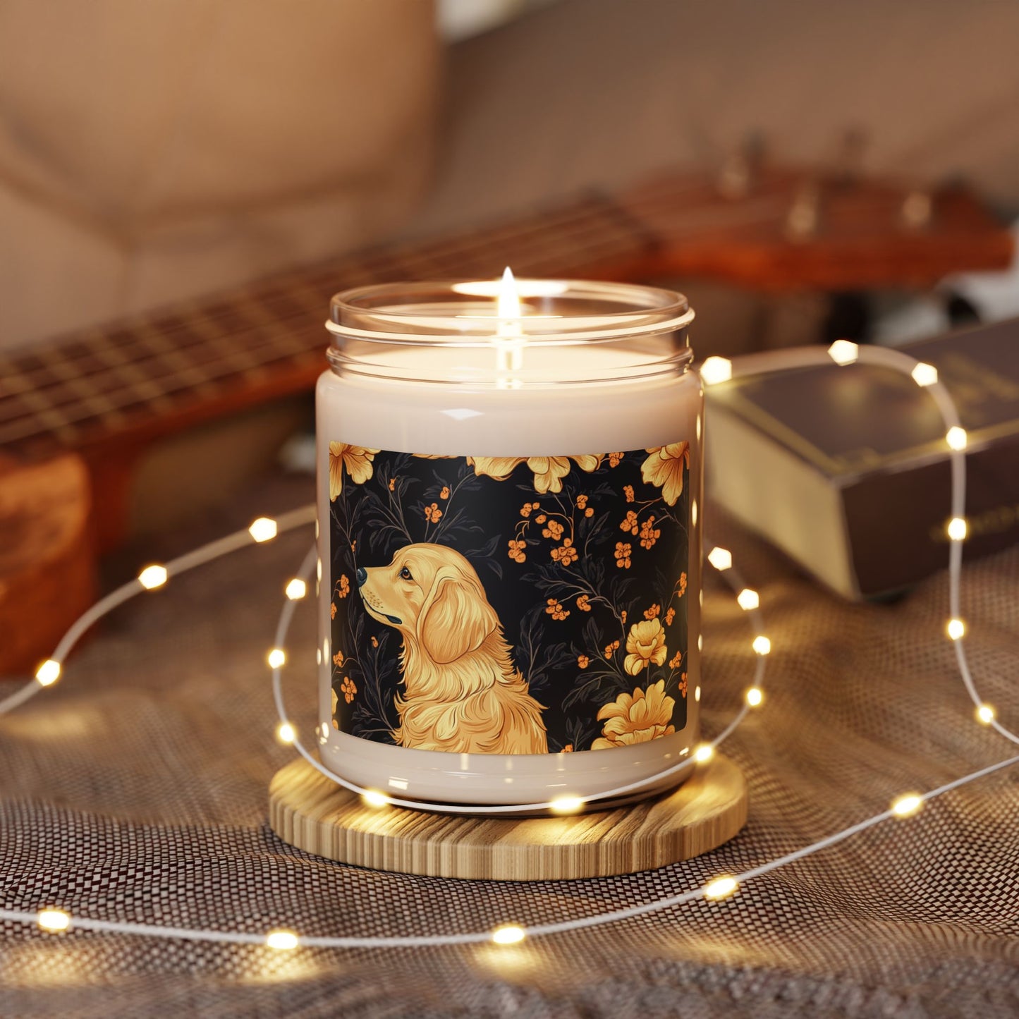 Golden Paws Floral Frenchie Scented Soy Candle