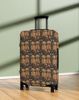 Fanciful Golden Paradise Blossom Luggage Cover