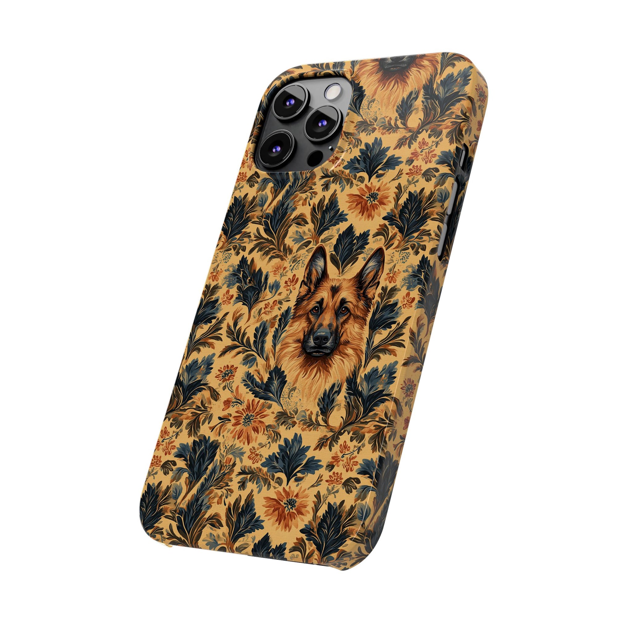 Autumnal German Shepherd Glamour Slim Phone Cases