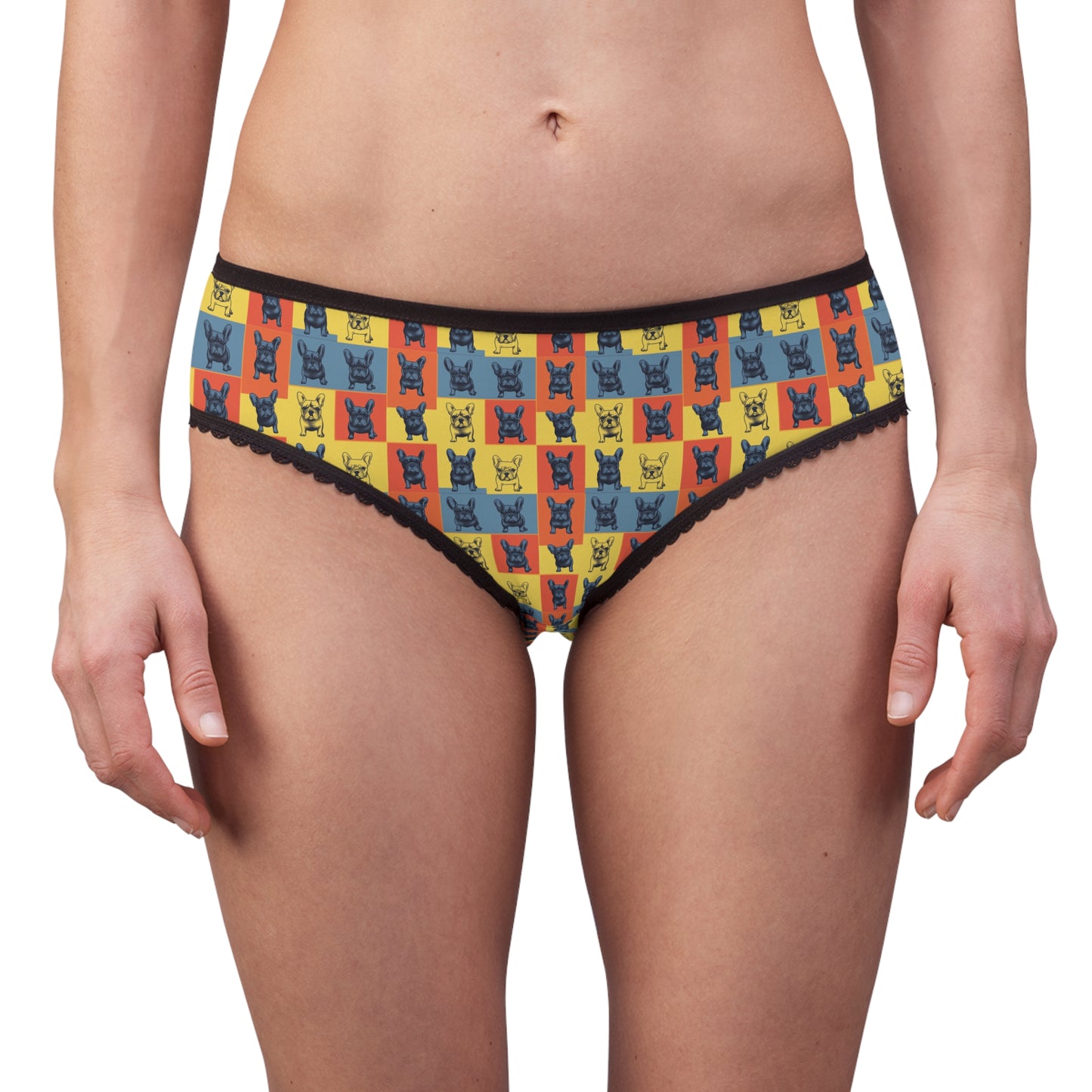 Frenchie Pop Art Pawfection Grid Women's Briefs