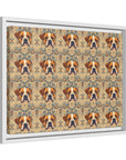 Bowtie Boxer Bliss Matte Canvas, Framed