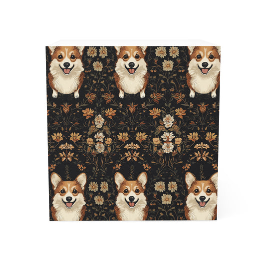 Nighttime Corgi Glow Stride Note Cube