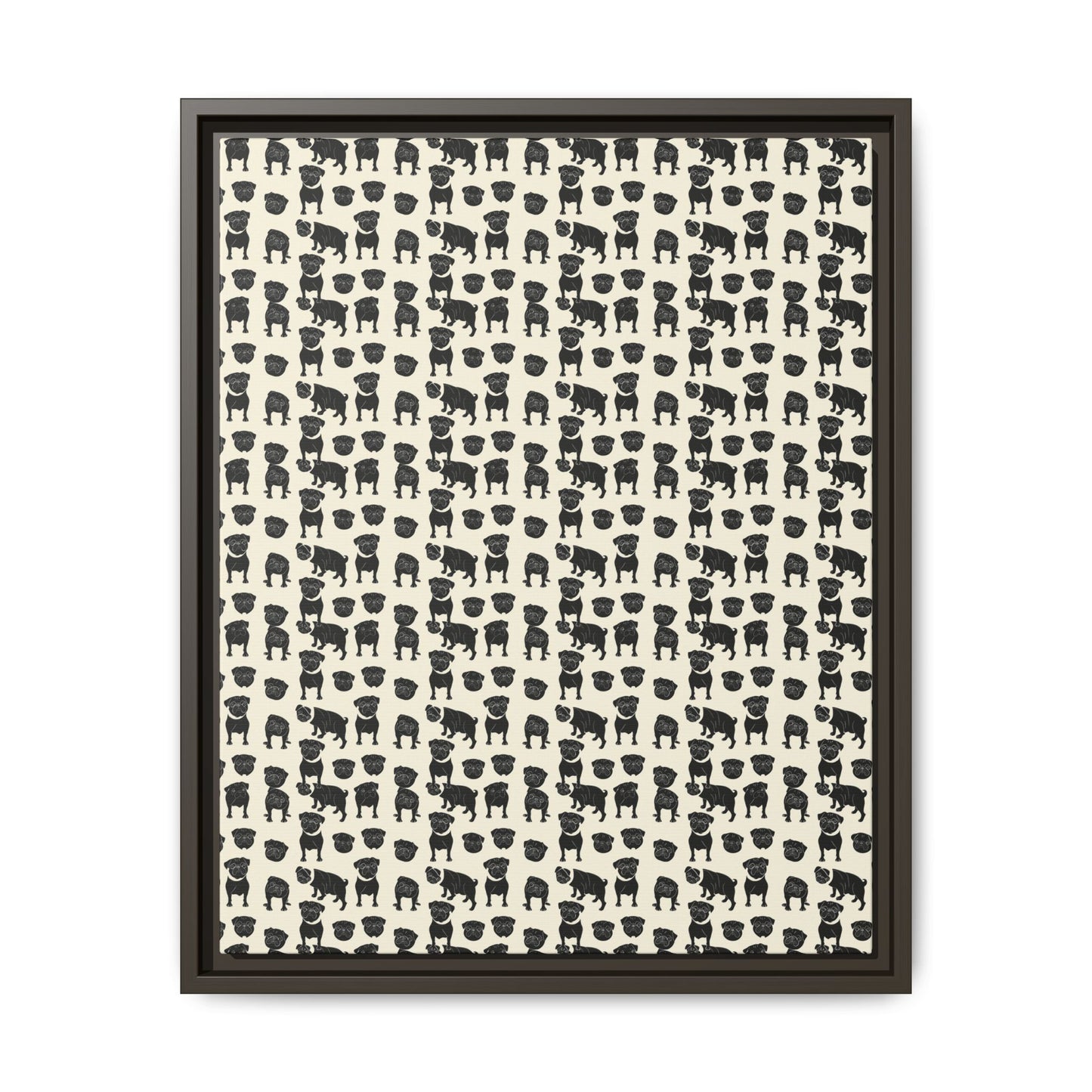 Puggie Pout Perfection Matte Canvas, Framed