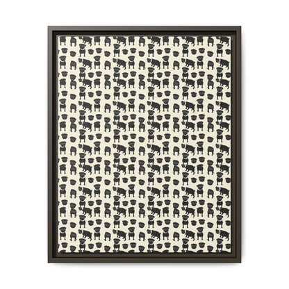 Puggie Pout Perfection Matte Canvas, Framed