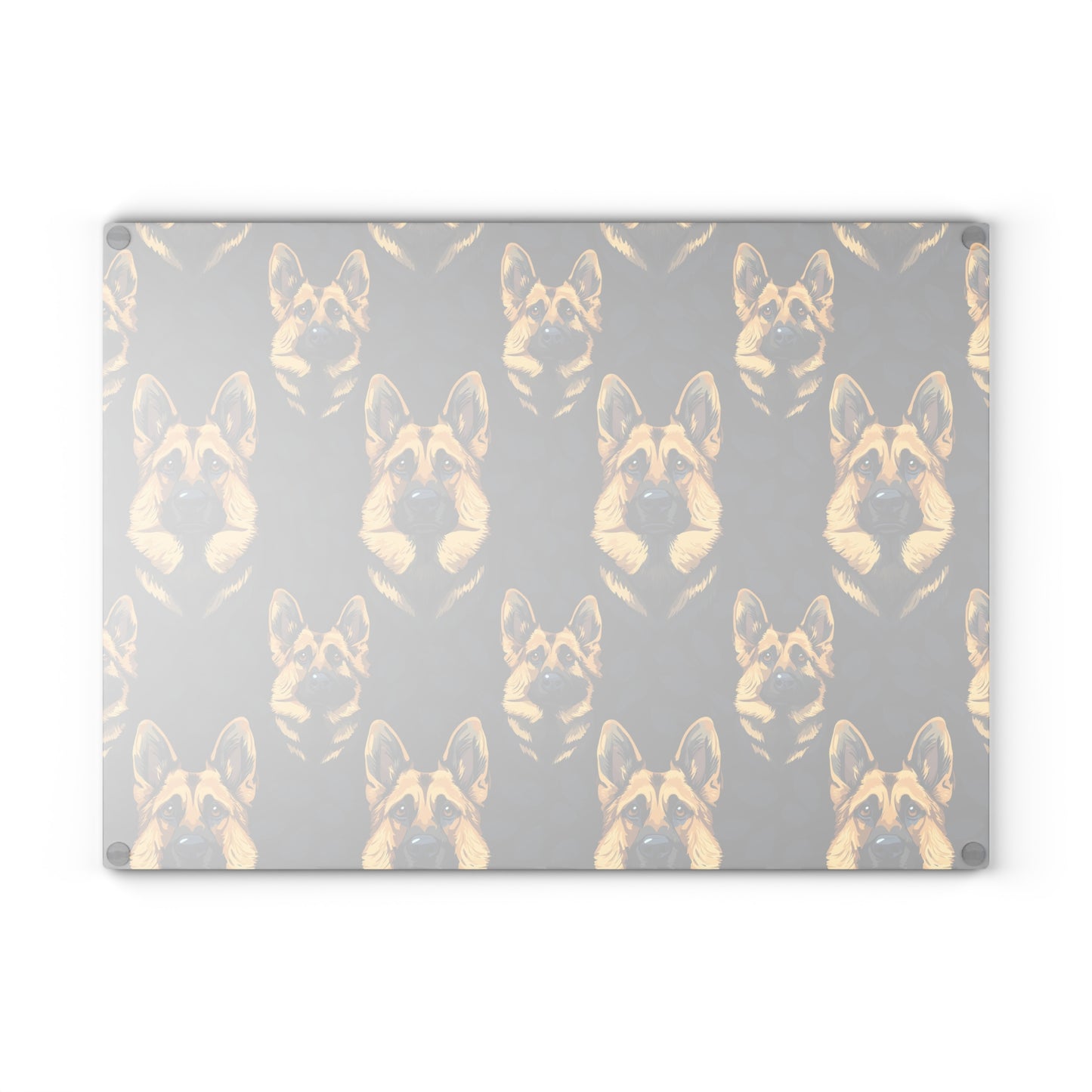 Majestic Hound Couture: German Shepherd LuxeBlend Glass Cutting Board