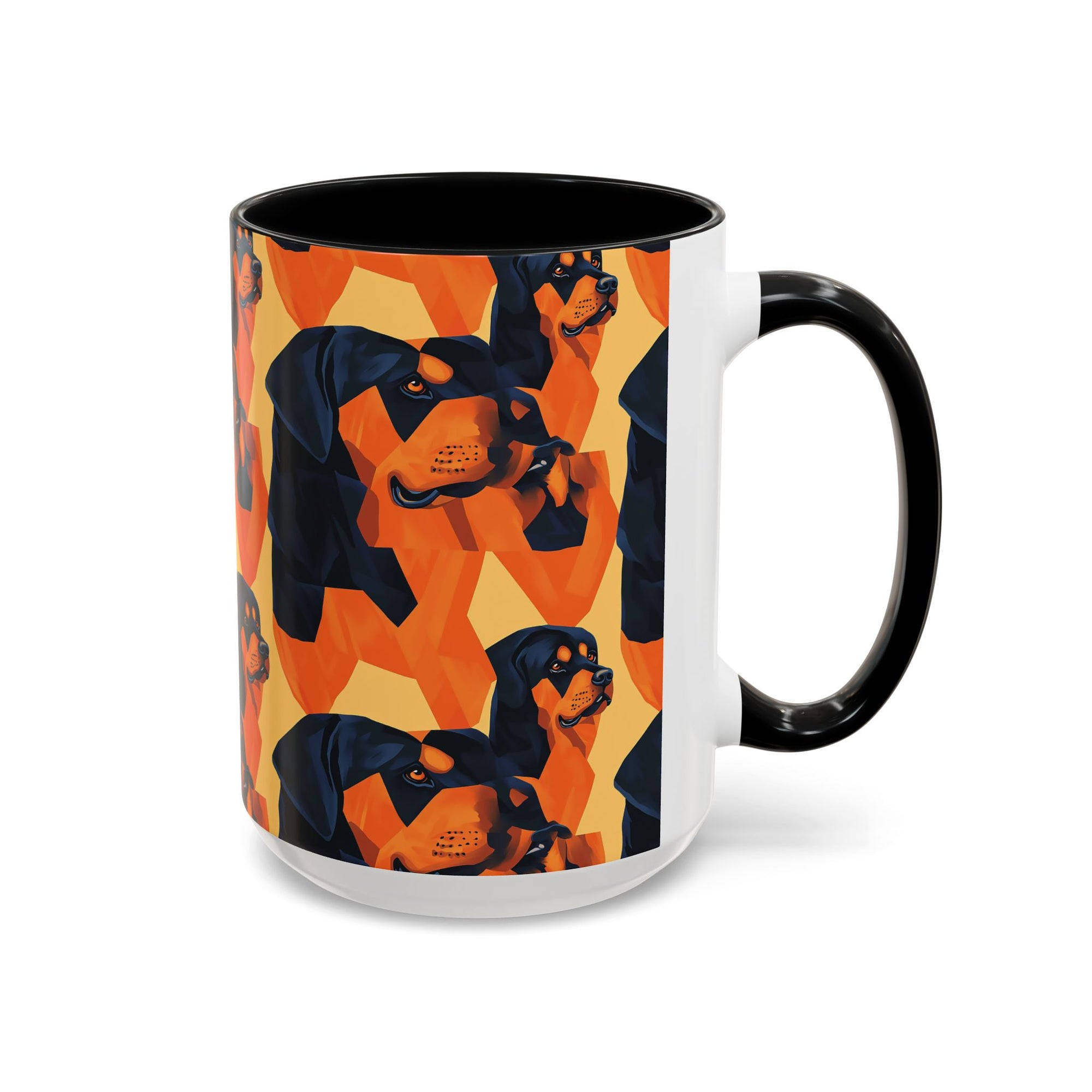 Rottweiler Chic Pawsitivity Accent Coffee Mug