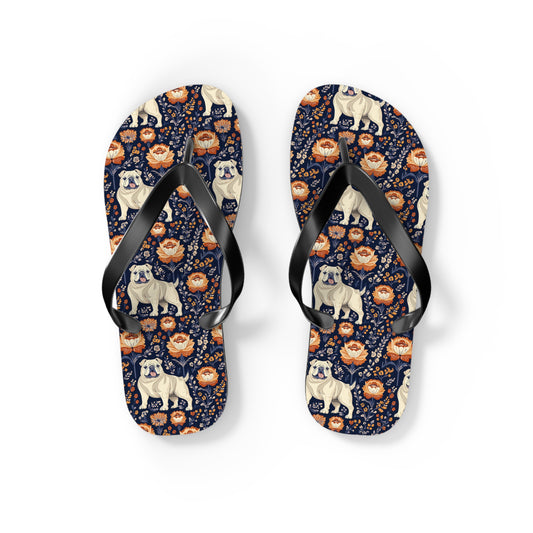 Bulldog Blossom Bonanza Flip Flops