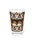 Bloomingly Bulldogistic Bouquet Pint Glass