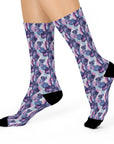 Funky Geometric Boxerista Cushioned Crew Socks