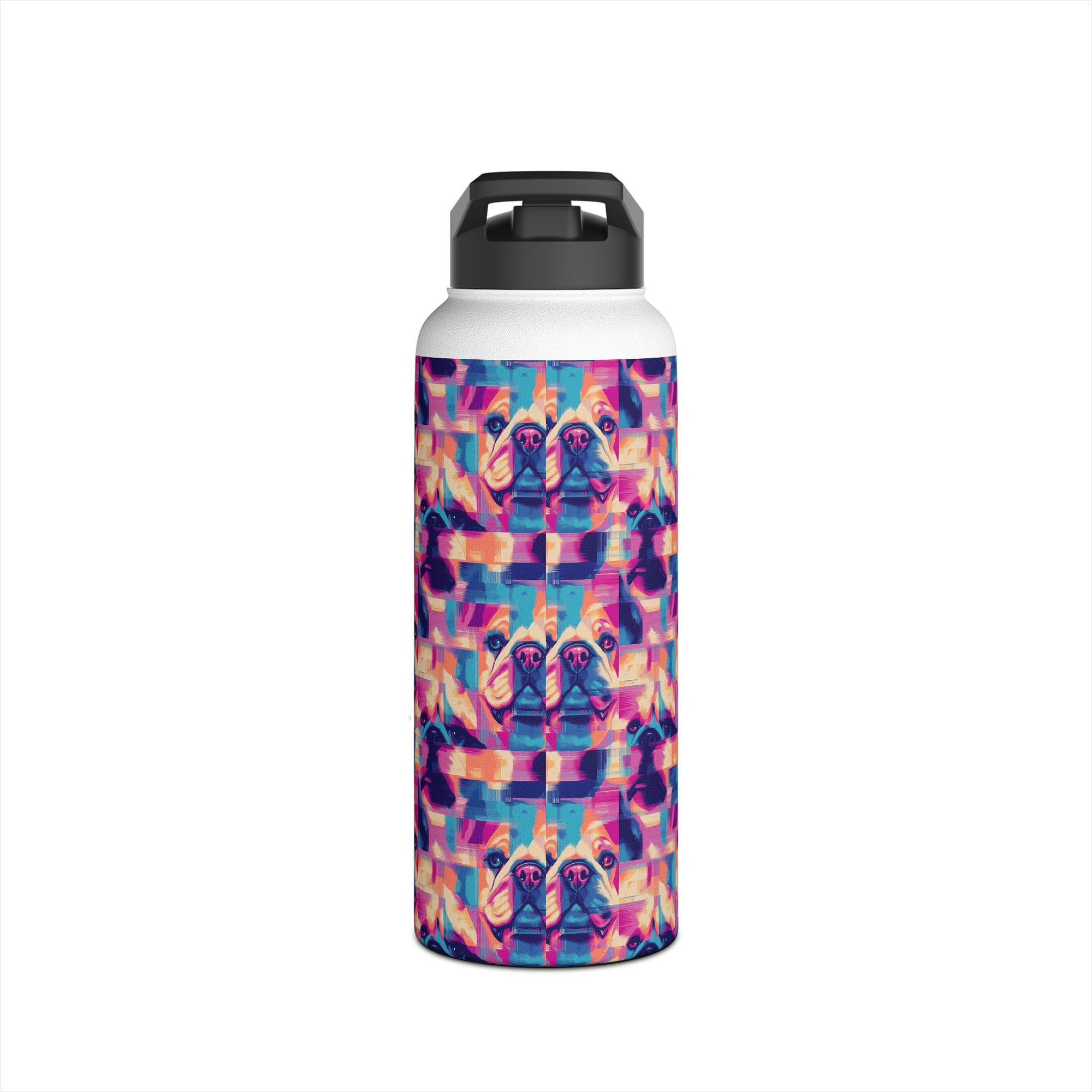 Dazzling Bulldog Chic Stainless Steel Water Bottle