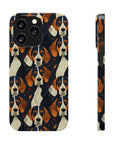 Beagle Glimmer Gaze Glamour Slim Phone Cases