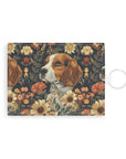 Beagle Blossoms Leather Card Holder