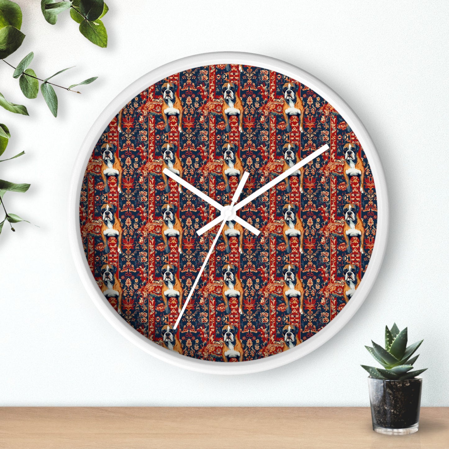 Boxer Blossom Tapestry Delight Wall Clock