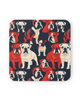 Bulldoggy Bliss Chomper Cork Back Coaster