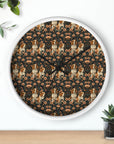 Beagle Blossom Bonanza Wall Clock