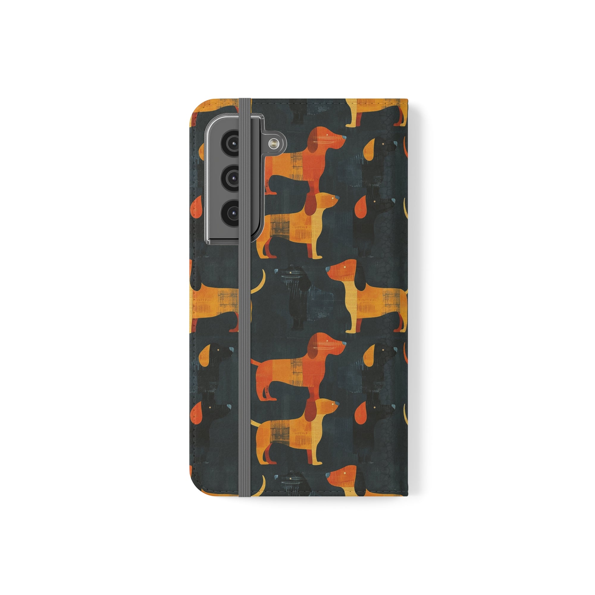 Dapper Dachshund Noir Glow Flip Cases