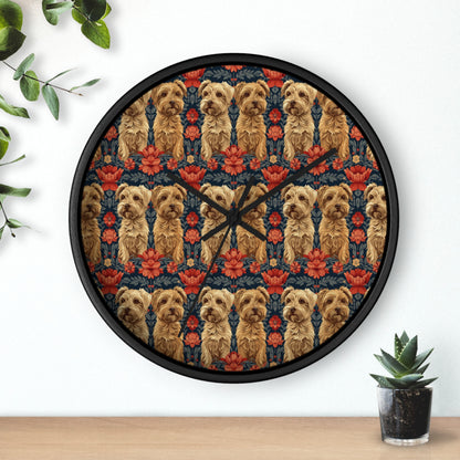 Yorkie Charm Twins Wall Clock