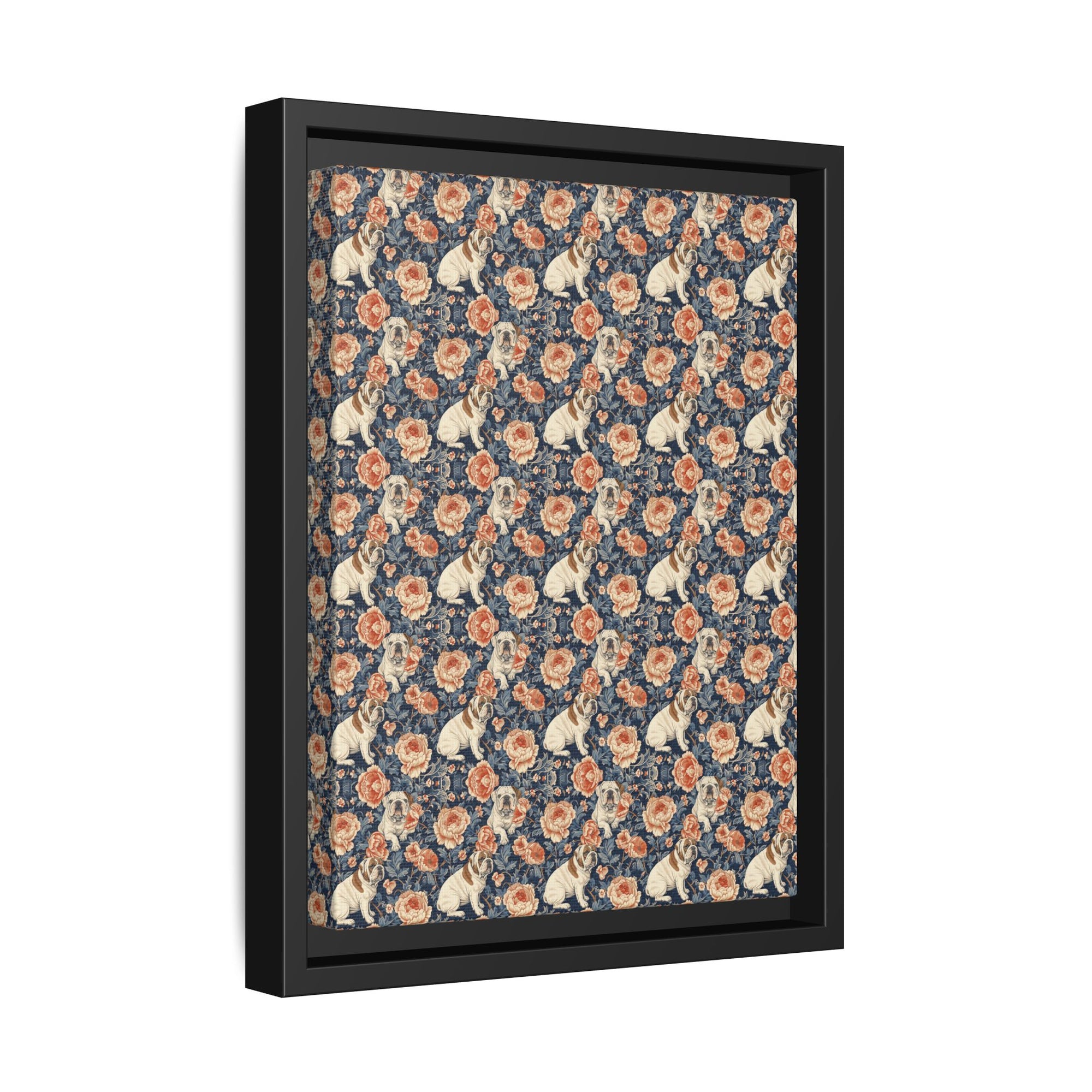 Blooming Bulldog Beauty Matte Canvas, Framed