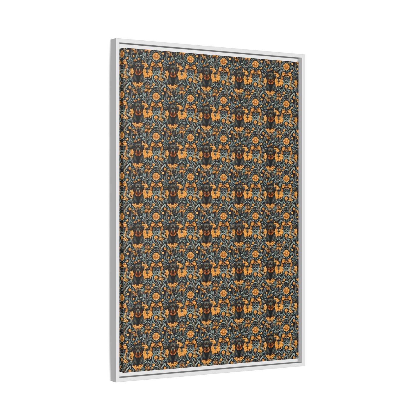 Ruffle Rottie Glamourific Matte Canvas, Framed