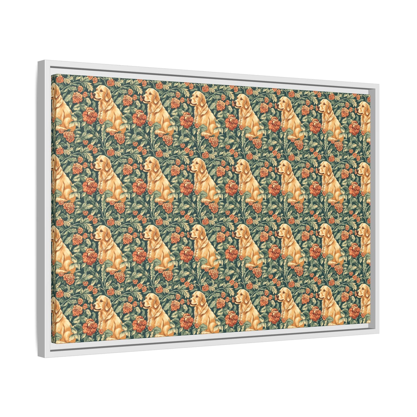 Blooming Goldie Glam Matte Canvas, Framed