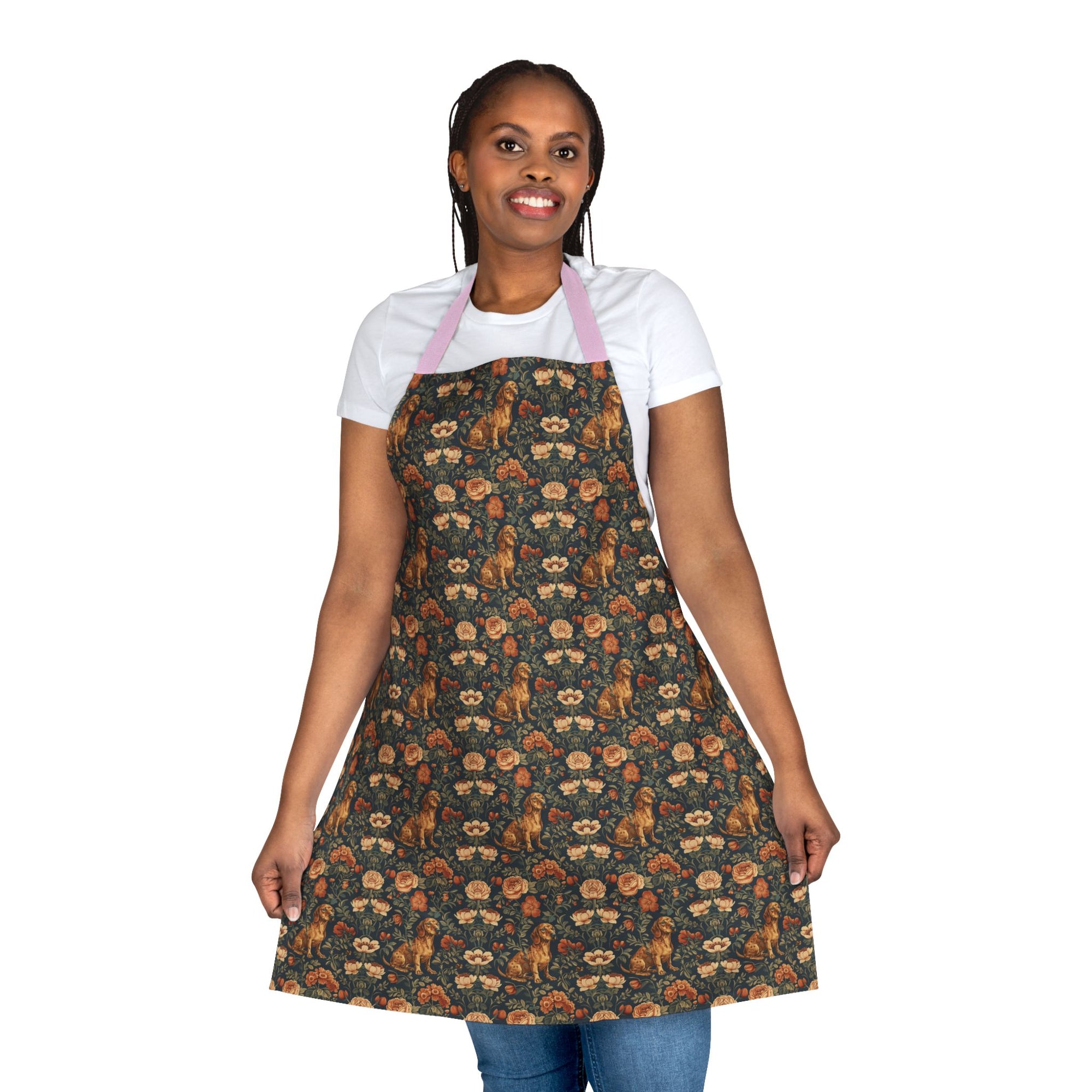 Dazzling Dachsund Blossoms &amp; Foliage Apron