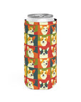 Corgi Chic Popart Pup Slim Can Cooler