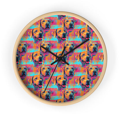 Rustic Charm Labrador Chic Wall Clock