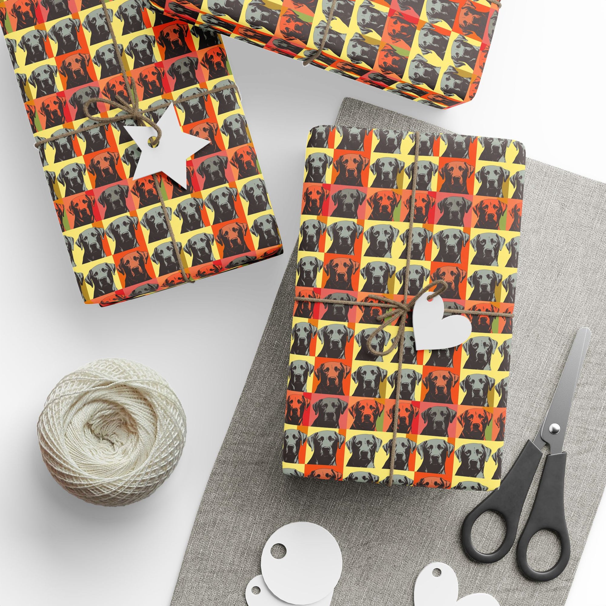 Whimsical Warhol Labrador Wrapping Paper