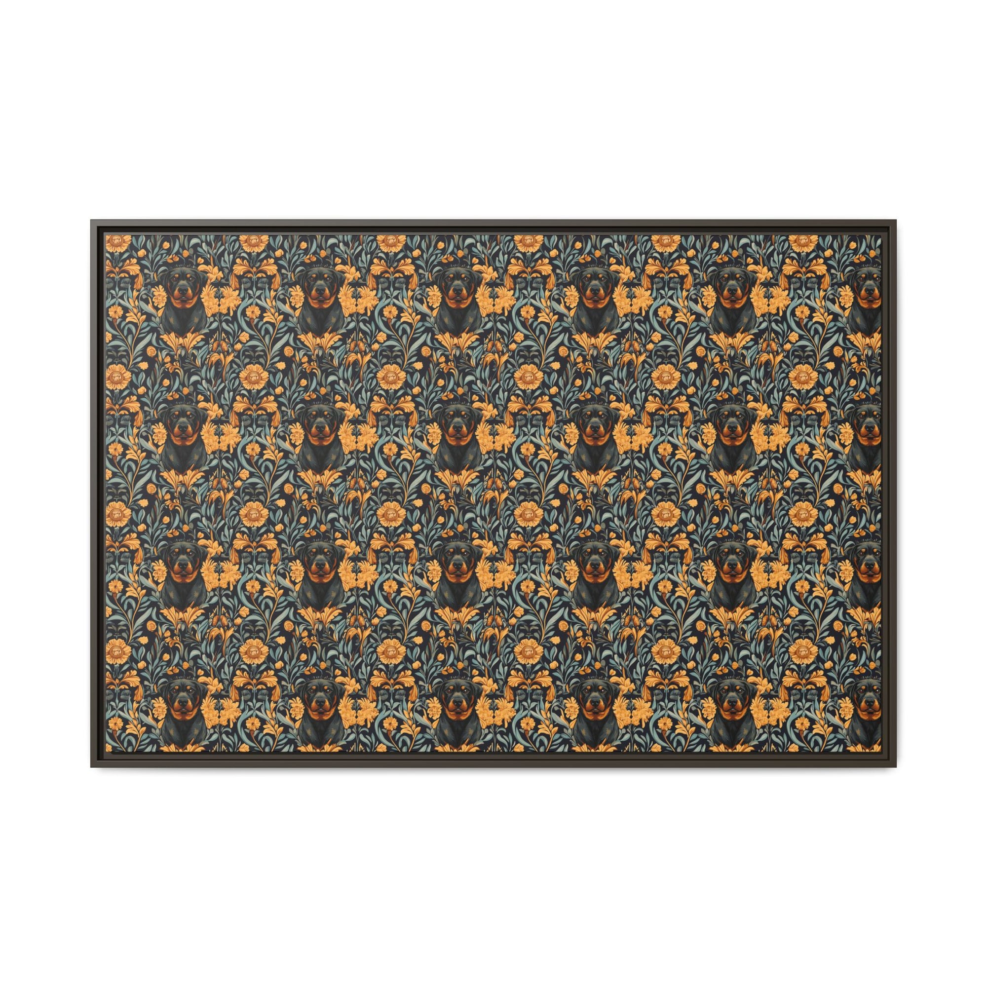 Ruffle Rottie Glamourific Matte Canvas, Framed