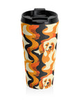 Golden Woof Abstract Glamour Stainless Steel Travel Mug