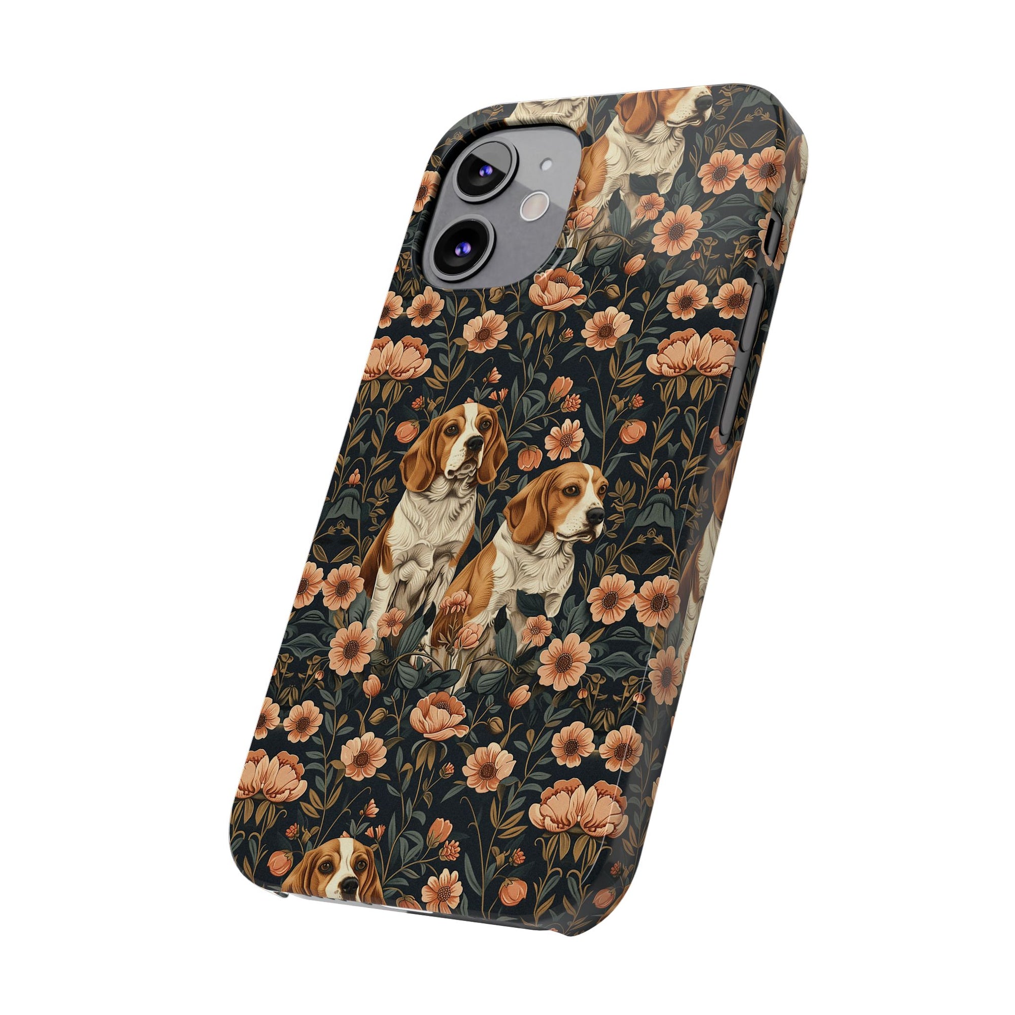 Beagle Blossom Bonanza Slim Phone Cases