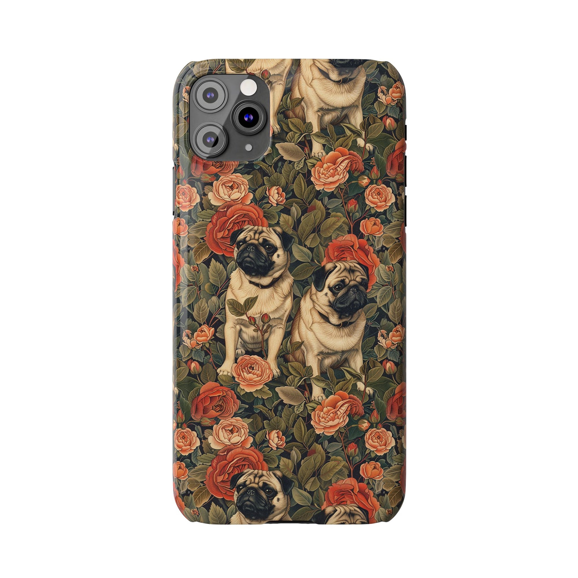 Blooming Pug Paradise Slim Phone Cases