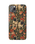 Blooming Pug Paradise Slim Phone Cases