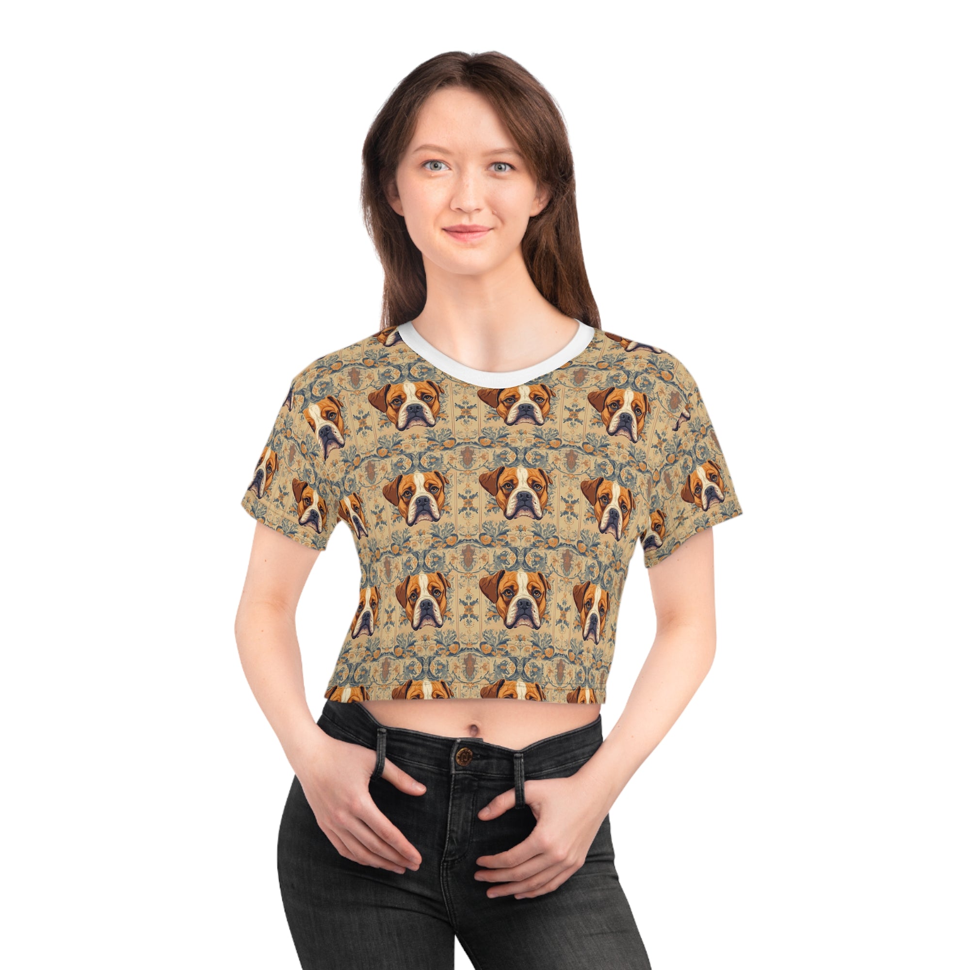 Bowtie Boxer Bliss Crop Tee