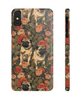 Blooming Pug Paradise Slim Phone Cases