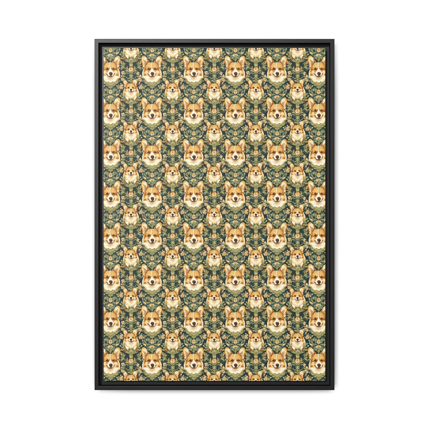 Corgi Charmz Matte Canvas, Framed