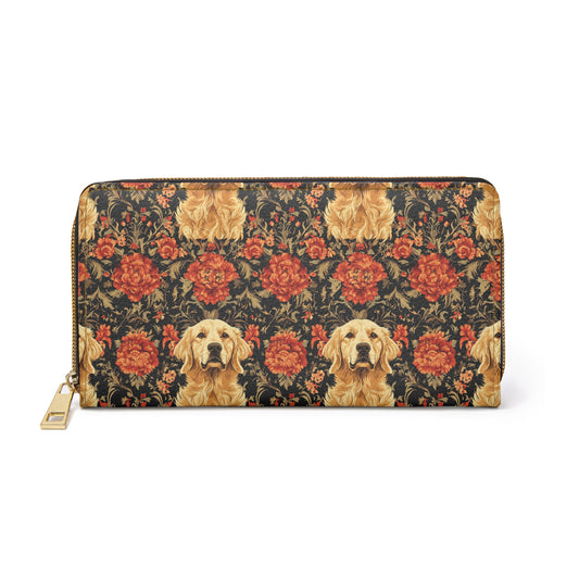 Golden Pawsatronic Tapestry Zipper Wallet