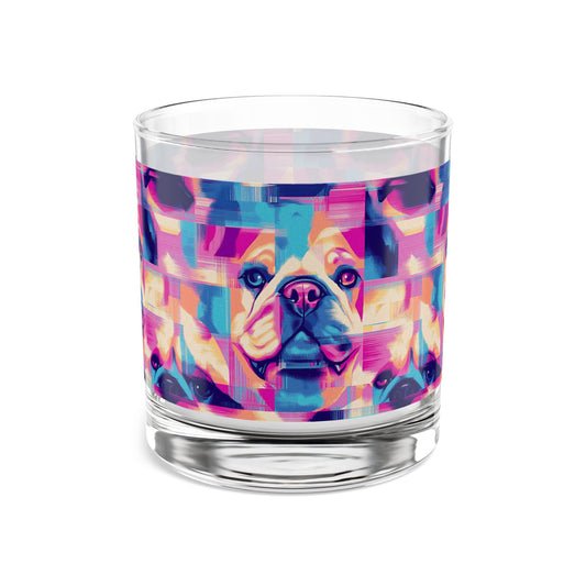 Dazzling Bulldog Chic Rocks Glass