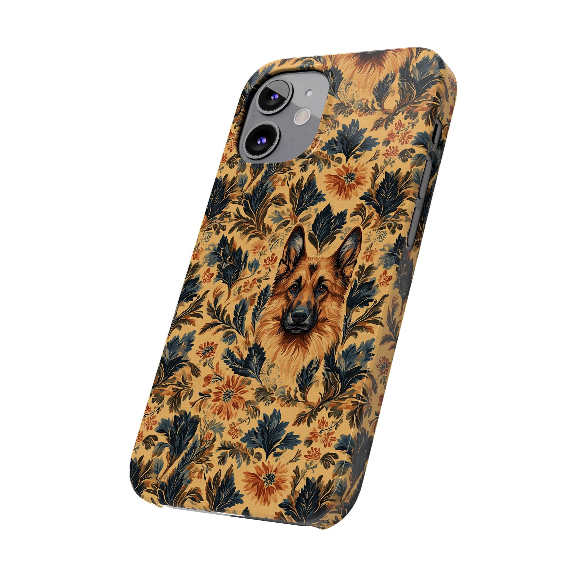 Autumnal German Shepherd Glamour Slim Phone Cases